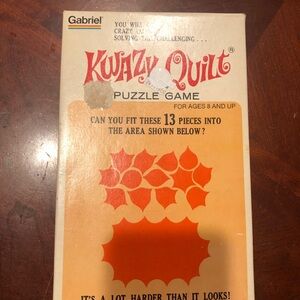 Kwazy Quilt Puzzle Game - Vintage Puzzle 70’s Hard Plastic Pieces